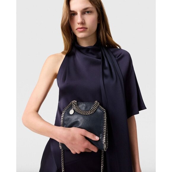 STELLA MCCARTNEY NAVY TINY SHAGGY DEAR FALABELLA - Picture 2 of 7